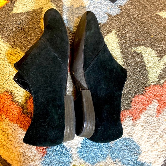 WOMEN’S BLACK SUEDE LOAFERS FLATS SLIP ONS - GUNMETAL BRAND  7 1/2 GUC - Picture 6 of 9